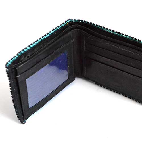 wallet with beads