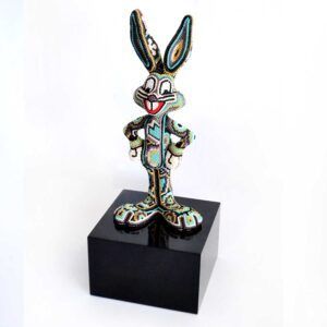Conejo de arte huichol avec base spéciale