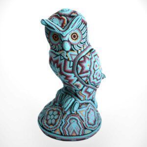 Búho en Arte Huichol: Une Obra Maestra Única