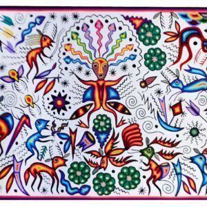 Tabla de estambre de Arte Huichol