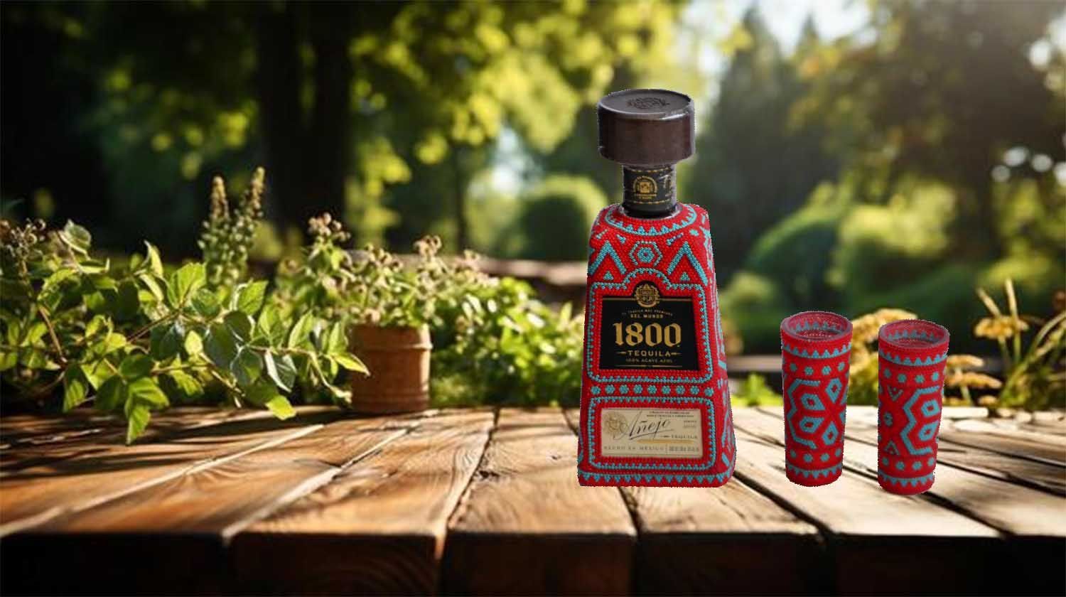 Tequila 1800 intervenu avec arte huichol