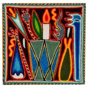 Peinture sur fil - Art Huichol