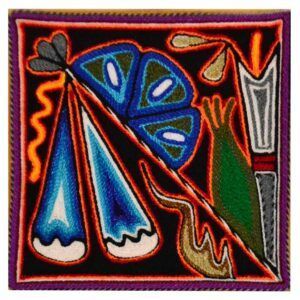Peinture sur fil - Art Huichol