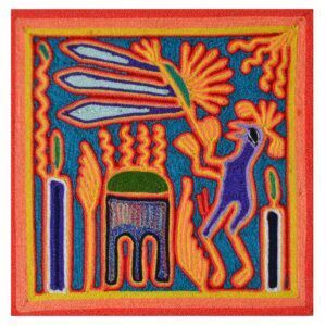 Peinture sur fil - Artisanat Huichol