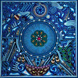Huichol art - Yarn painting