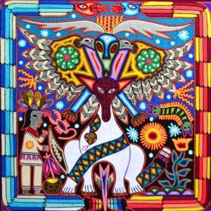 Peinture sur fil - Art Huichol