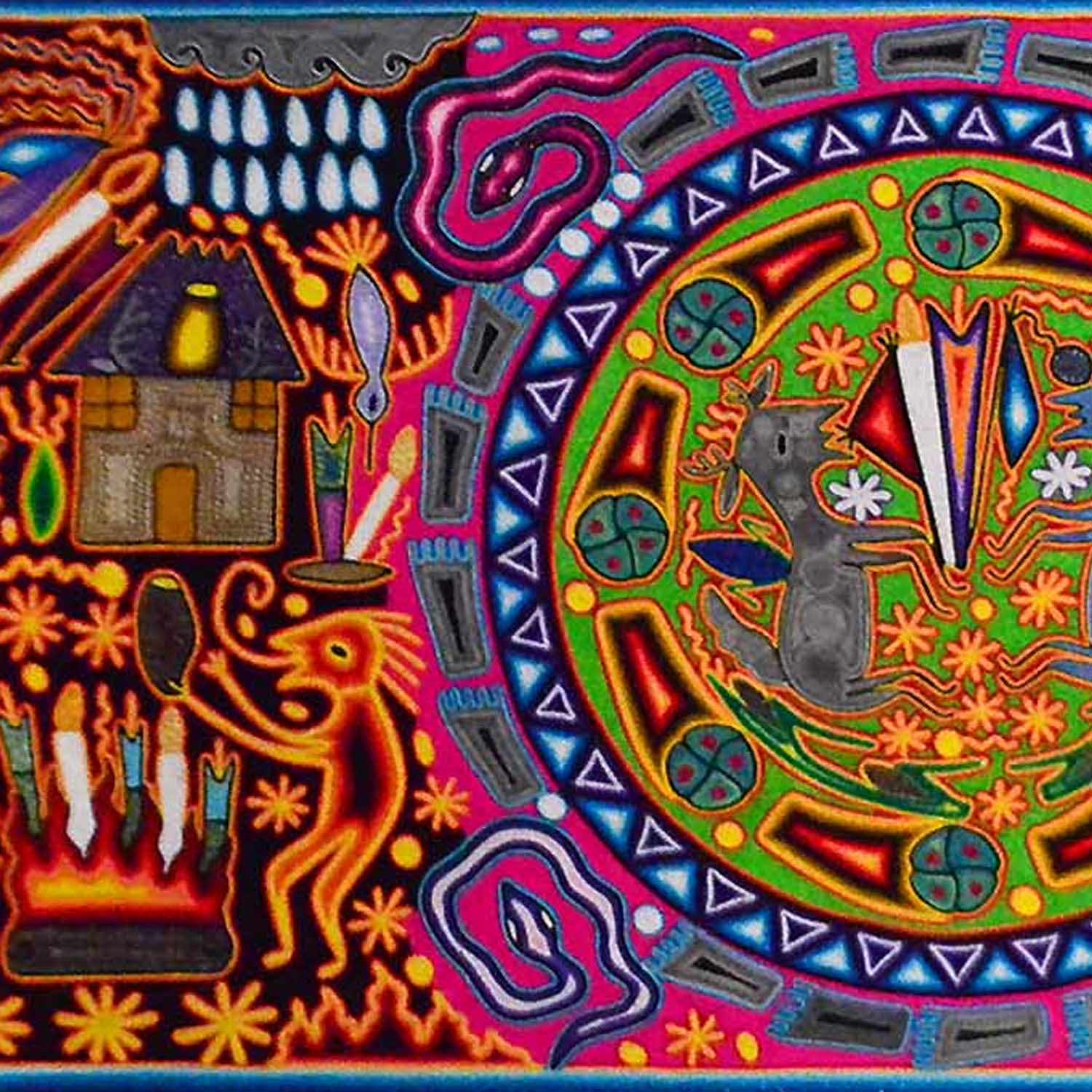 Peinture à la laine - Huichol