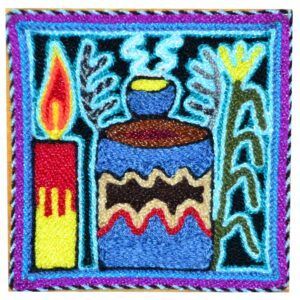 Peinture sur fil Huichol – Art du fil artisanal