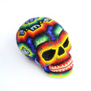 Huichol Beaded Skull – A Sacred Fusion of Art and Spirit