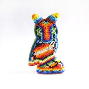 Huichol Beaded Owl – Guardian of Wisdom