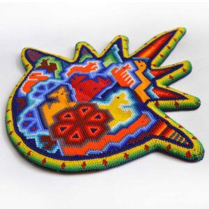 Perles Huichol représentant le soleil, la lune et l'éclipse – Harmonie cosmique