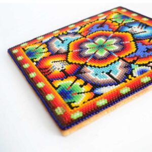 Huichol Beaded Table – Vibrant Folk Art Elegance