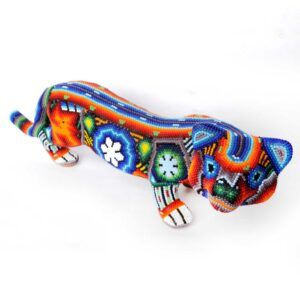 Huichol Beaded Tiger