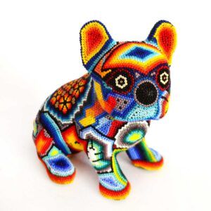 Bouledogue français perlé Huichol