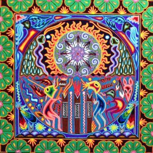 Peinture sur fil - Art Huichol