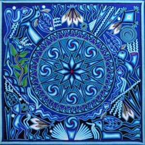 Peinture sur fil – art huichol